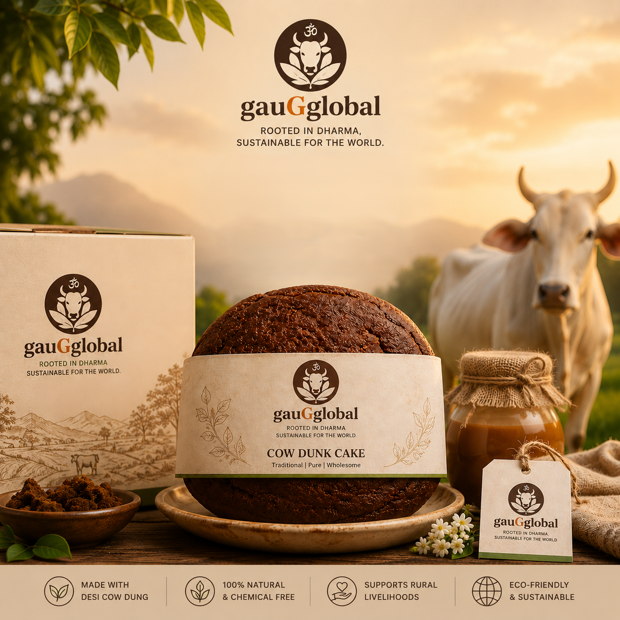 gauGglobal Cow Dunk Cake